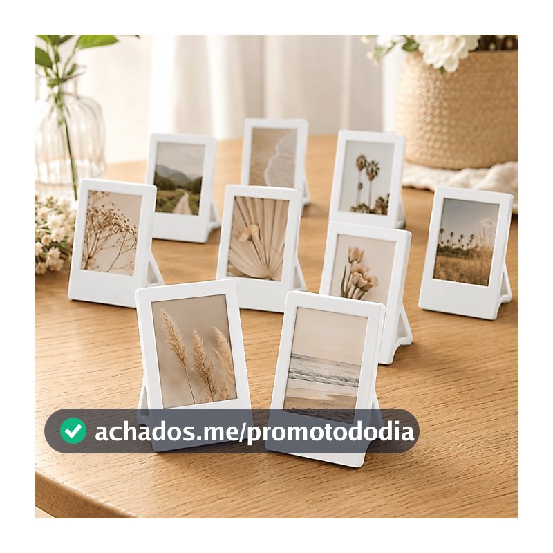 Kit 10 Mini Porta-Retratos para Fotos Polaroid e Instax