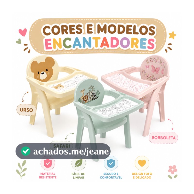 Cadeira de Alimentação Infantil Plasútil – Prática, Segura e Ideal para o Dia Introdução alimentar