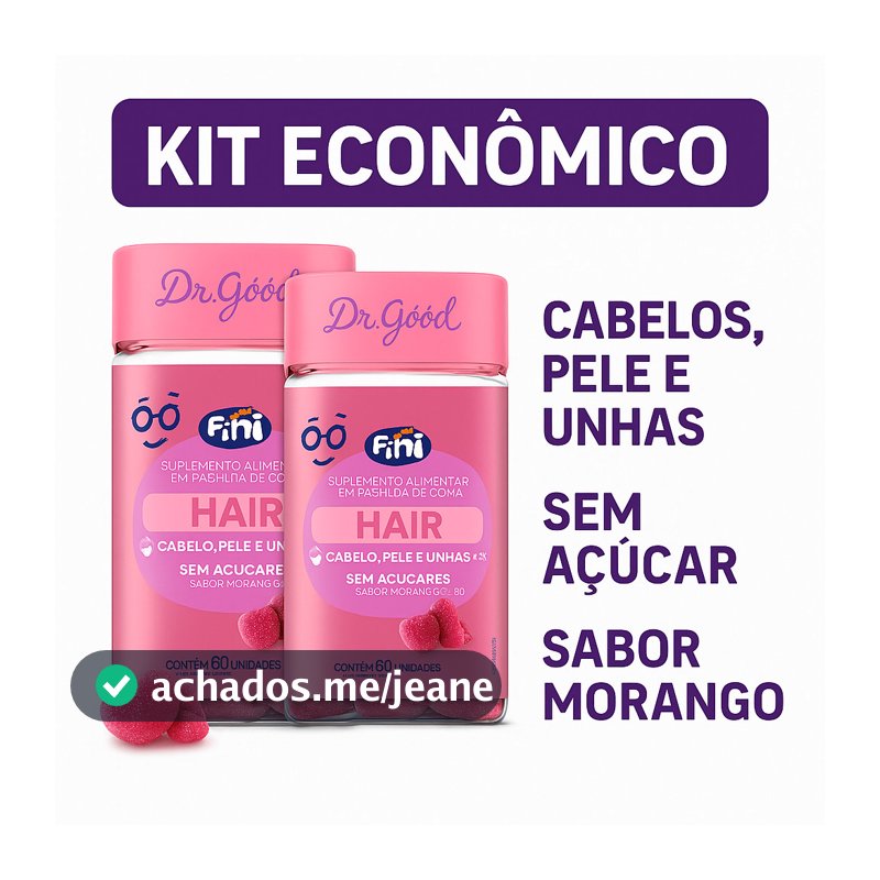 Kit 2x Dr. Good Hair Fini 60 Gomas