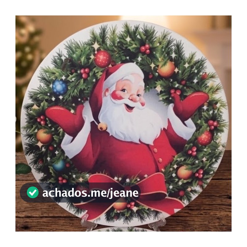 Kit Sousplat Natal Completo Mesa Posta para 6 Lugares Microfibra  Estampada