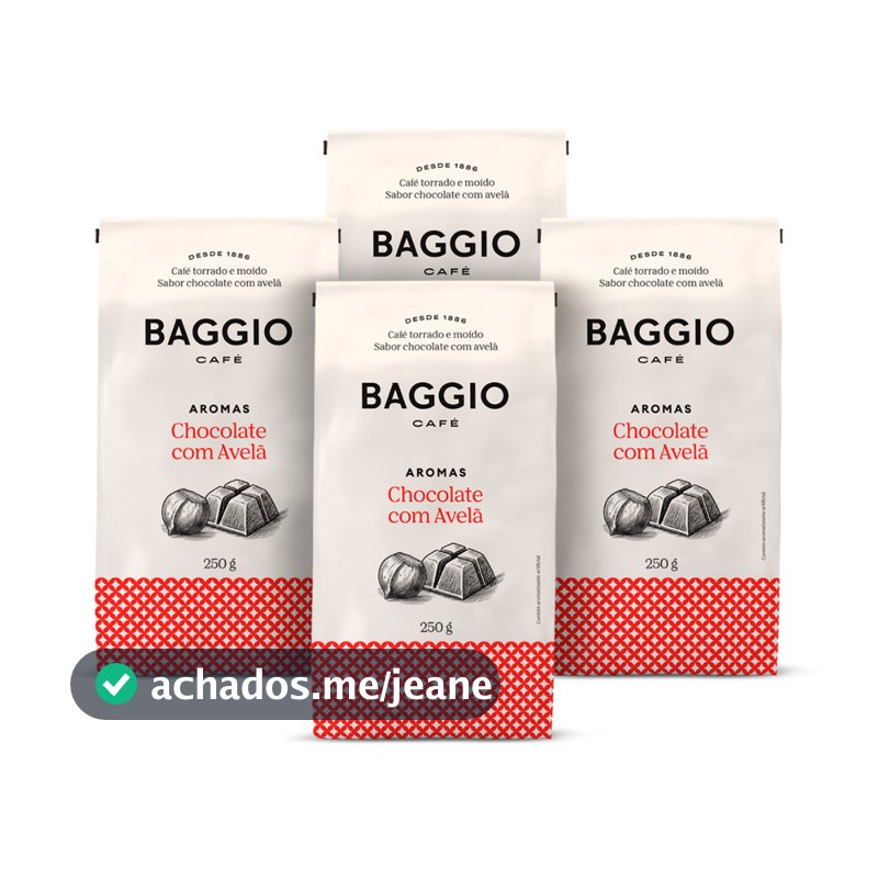 Baggio Café Aromas Kit Chocolate com Avelã Torrado e Moído 1kg (4x250g)