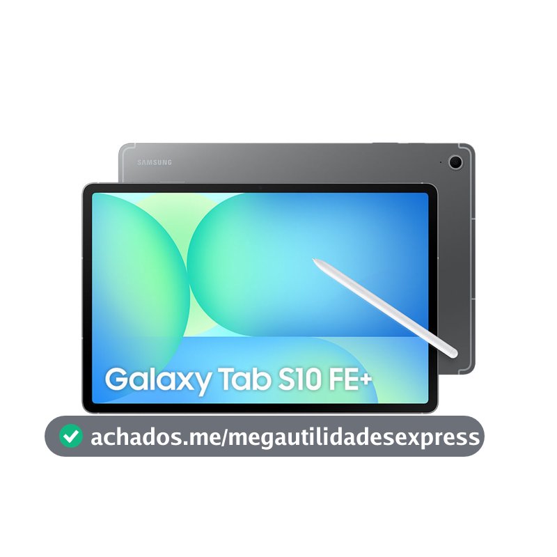 Tablet Samsung Galaxy Tab S10 FE+ WiFi, 128GB, 8GB, Tela 13.1" 90Hz, S Pen e Capa Inclusas