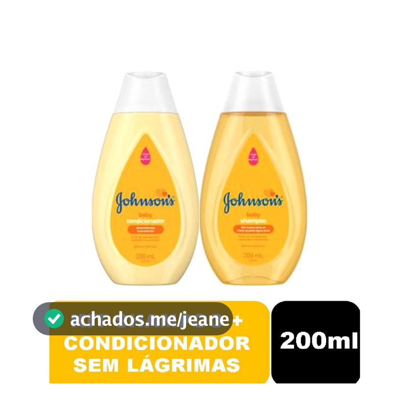 Kit Shampoo Glicerina e Condicionador Sem Lágrimas Johnson's Baby 200ml