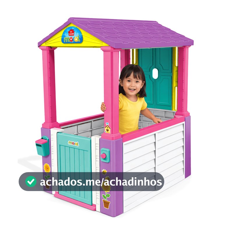 Casinha Infantil de Brinquedo para Jardim Maral Mi Casita Rosa