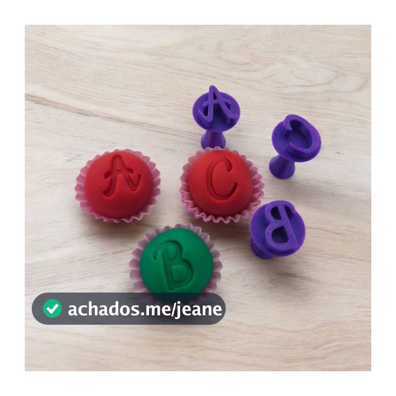 🔤✨ Kit 26 Carimbos Alfabeto |Brigadeiros e Docinhos Decoração Doces | 3cm Altura | Festas e Confeitaria 🍪🎂