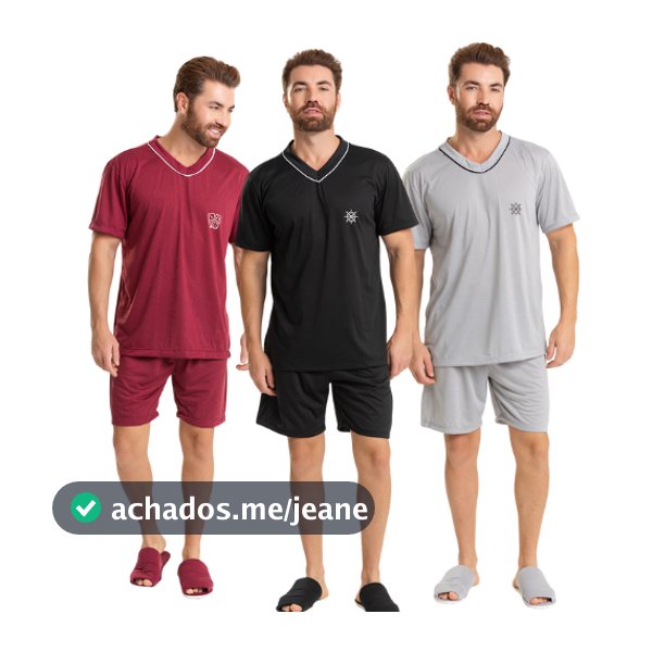 Pijama Masculino Verão Malha Premium | Conjunto Fresco e Confortáve