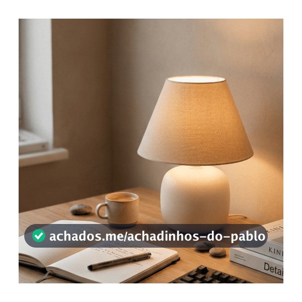 Abajur Luminária Feito de Cerâmica Bojão com Cúpula de Tecido Cores Lançamento