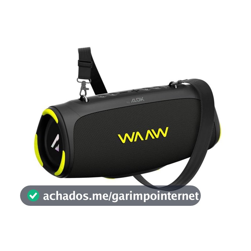Caixa de Som Bluetooth WAAW Boom 110 40W RMS de Potência Á prova D’água Proteção IPX7 26 Horas