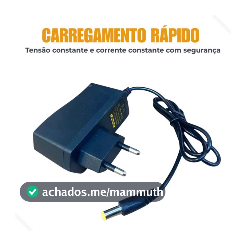 Fonte Carregador Bateria Lítio 12V Para Parafusadeira Furadeira Compatível Bivolt