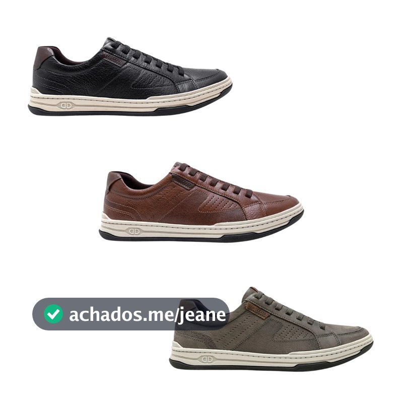 Sapatenis Democrata Jay Tenis Casual Couro Confortavel Leve