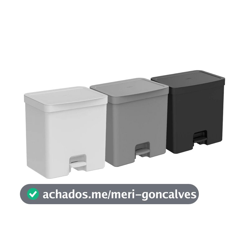 Lixeira de Pedal Para Banheiro e Cozinha Trium 20L Duplo Compartimento LX4250 - Ou