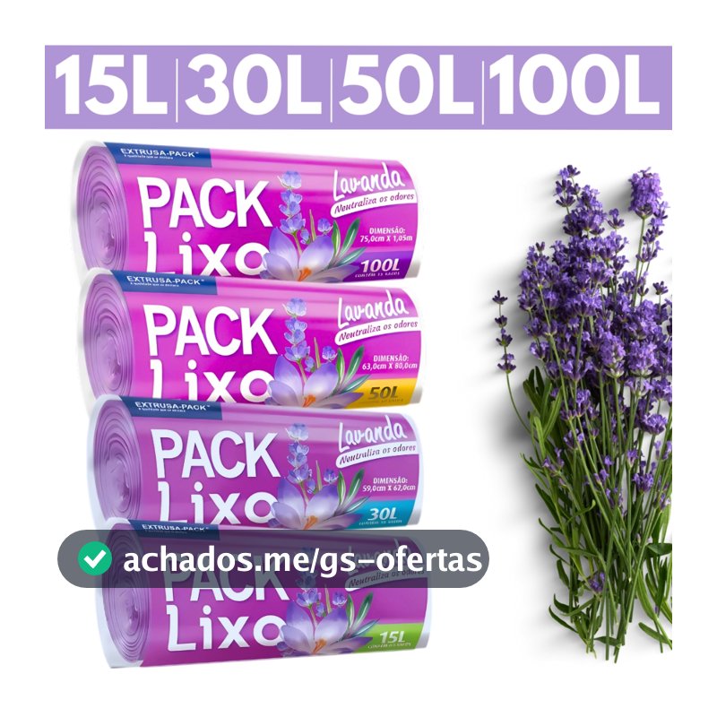 Saco De Lixo 15L 30L 50L 100L Litros Saco Lixo Lavanda Anti Odor Perfumado Lilás Anti Inseto