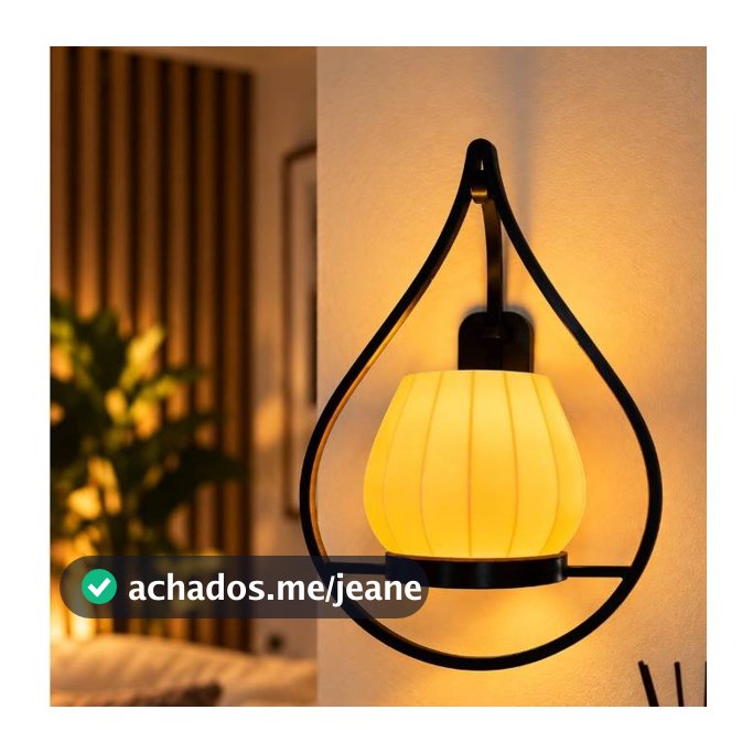 Mini Luminária Arandela Decorativa de Parede Porta-Vela LED com Pilha LR41