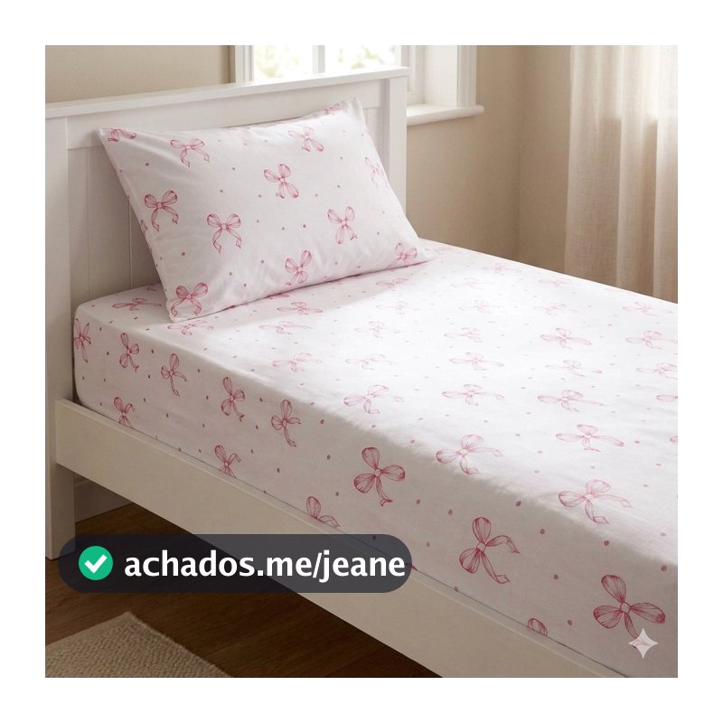 Jogo de Lençol Solteiro com Elástico 02 Peças em Algodão Jogo de Cama Solteiro Decoração para Quarto Menina Menino