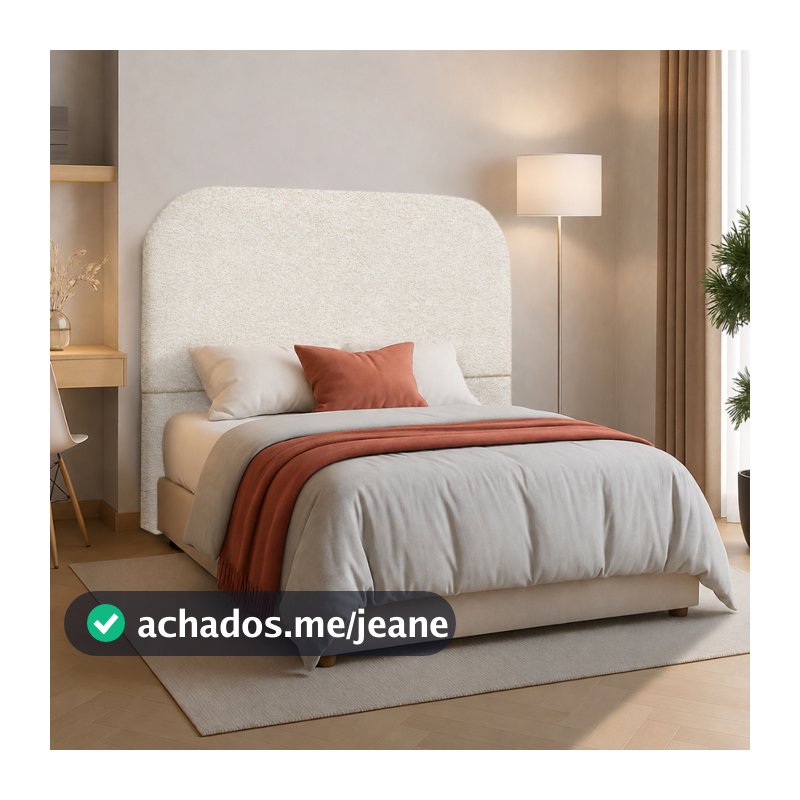 Cabeceira Organica 140cm Para Cama Box Casal Boucle Premium