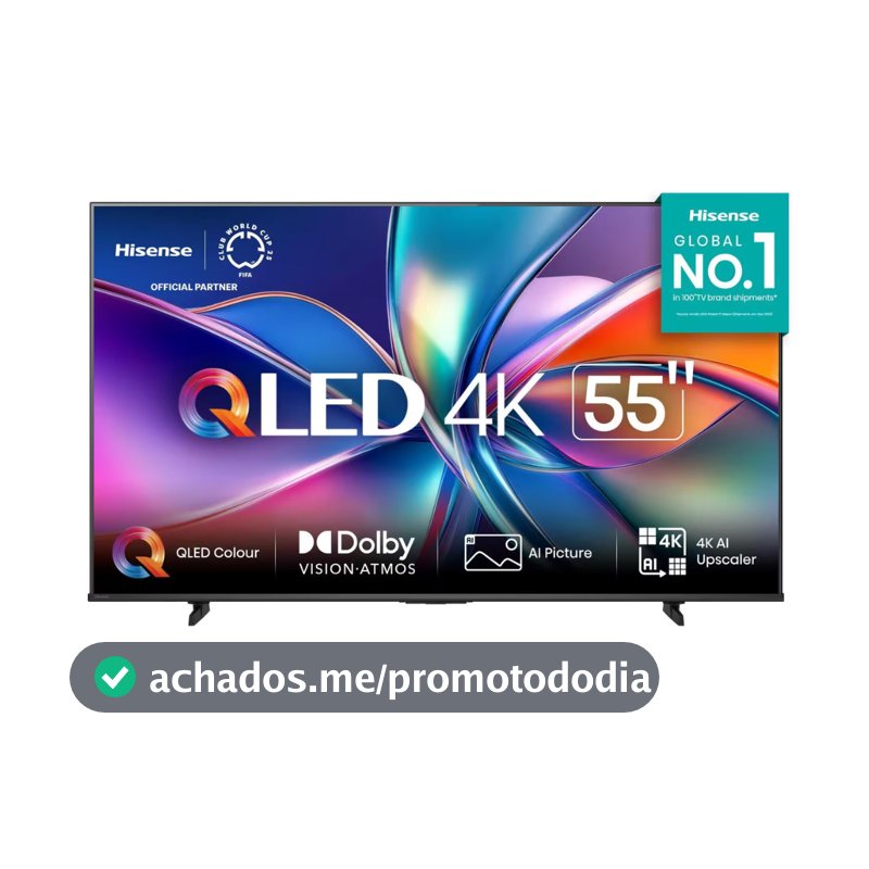 Smart TV 55 4K UHD QLED 55Q6QV HDR10 Dolby Atmos Vidaa U9 Hisense
