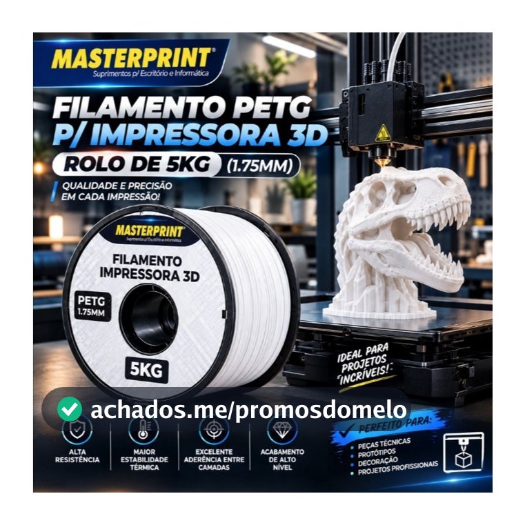 Filamento PETG 5KG Impressão 3D 1.75mm - MASTERPRINT