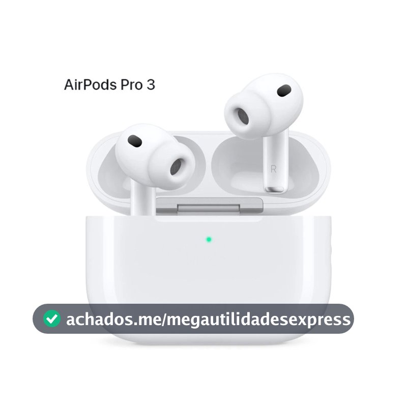 Fone de Ouvido Apple AirPods Pro 3 USB-C Magsafe com Cancelamento Ruído Original Apple
