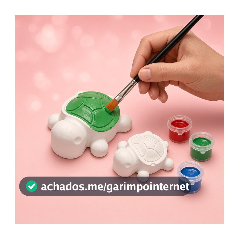 Kit Brinquedos Para Colorir Brincar Tartarugas Criança Tinta A Base De Agua 3 Brinquedo Pincel Colorir Pintar