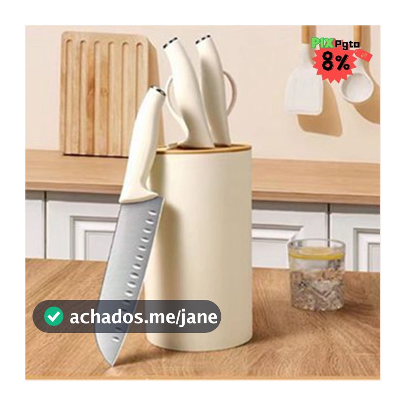 Conjunto de faca de cozinha 5PCS Aço Inoxidável Precisão Faca Chef Knife Bread Knife Cleaver Scissor