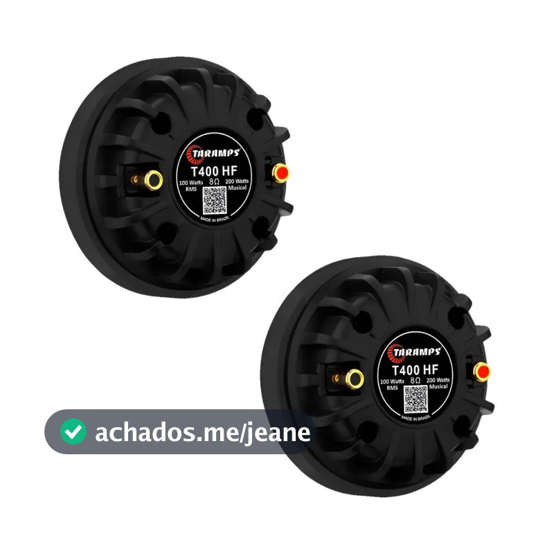 KIT/CM 2UN Driver T400 Taramps Novo 8 Ohms Paredão T 400 Hf 100w Novo