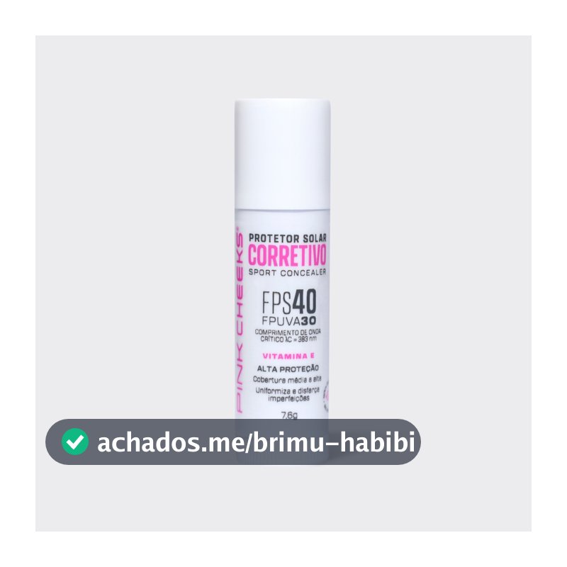 Corretivo PINK CHEEKS Fps40 Resistente Ao Suor 7g Cores