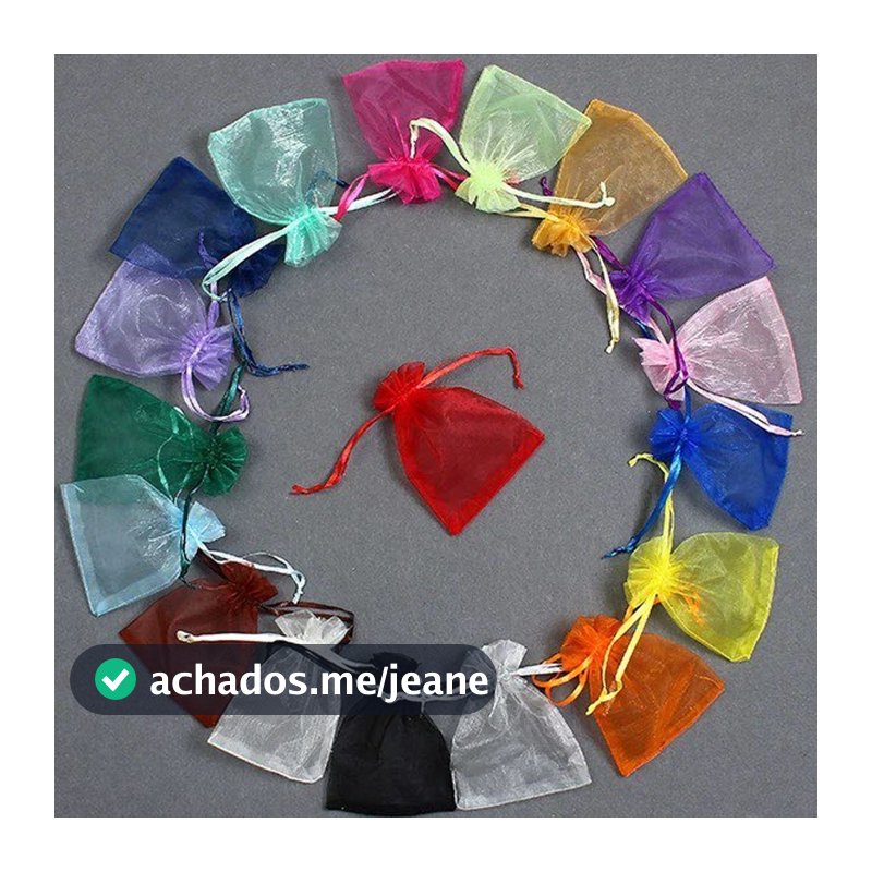 Kit 50/100 Un Saco Saquinho Organza Tule Saquinho  9x12Festa Casamento (Escolha A Cor)
