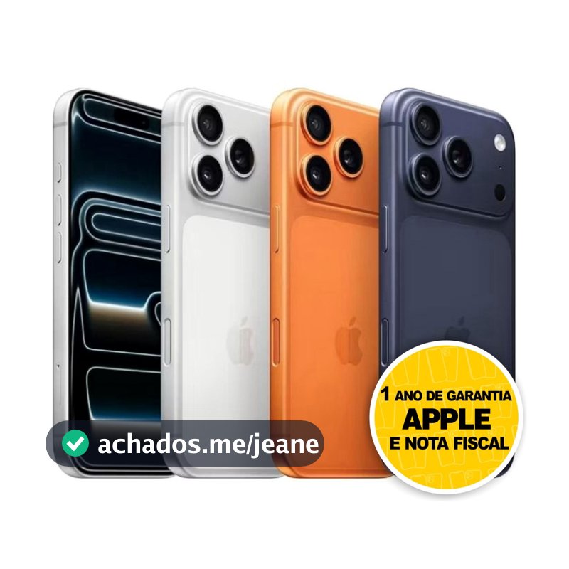 Celular iPhone 17 Pro e Pro Max 256GB 5G Dual E-sim Lacrado Original 1 Ano de Garantia Apple