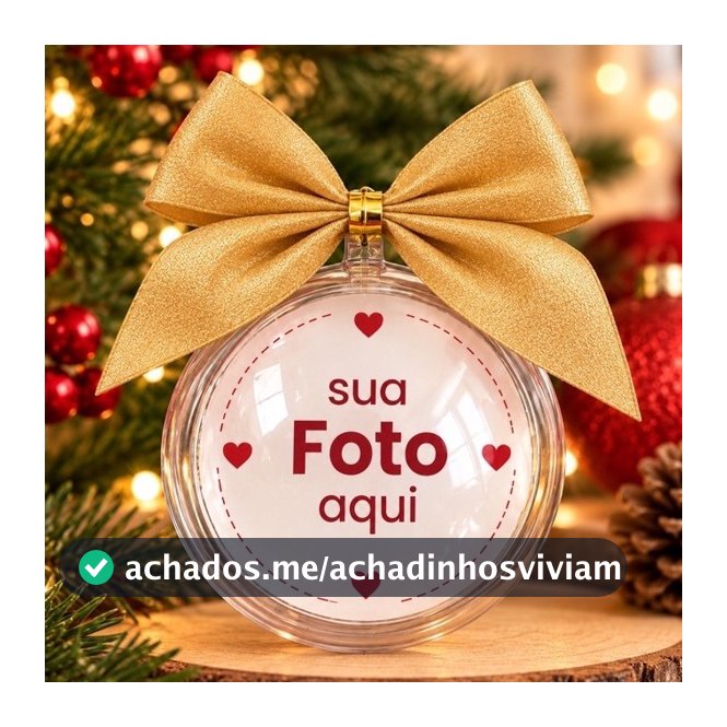 Kit bola de Natal com foto personalizada