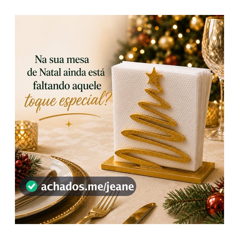 Porta Guardanapo Árvore de Natal Premium Decoração Mesa Natalina Kit 2 | 3 | 4 unidades