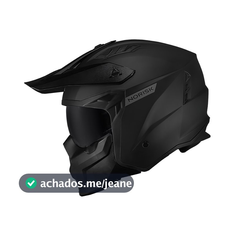 CAPACETE NORISK DARTH II MONOCOLOR PRETO FOSCO