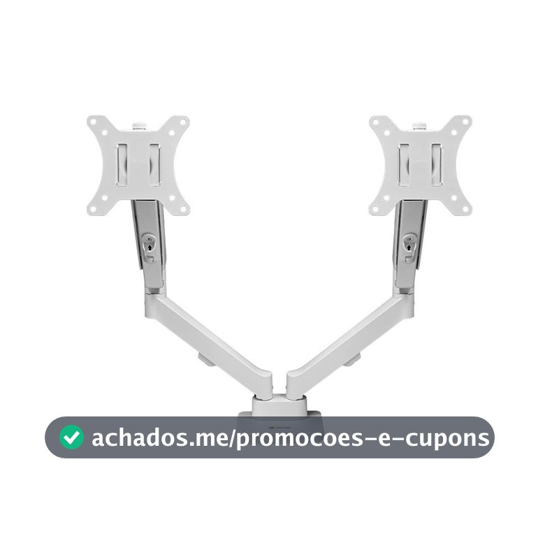 Suporte Articulado Para 2 Monitores 13 a 32 Pistão a Gás Zinnia Nimbo 210 Branco