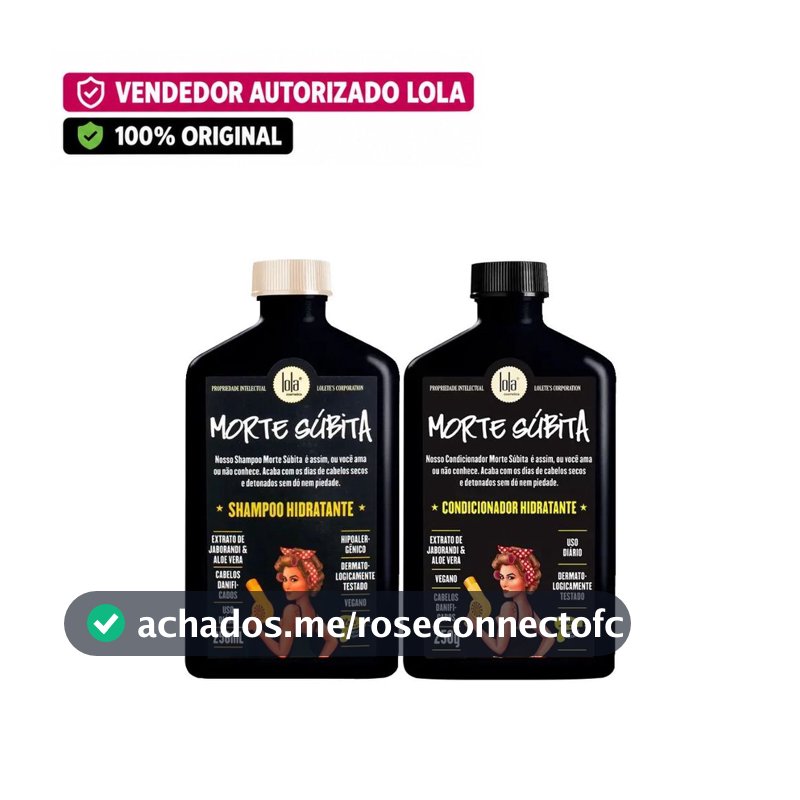 Kit Hidratação Morte Súbita - Shampoo 250ml + Condicionador 250ml - Lola Cosmetics
