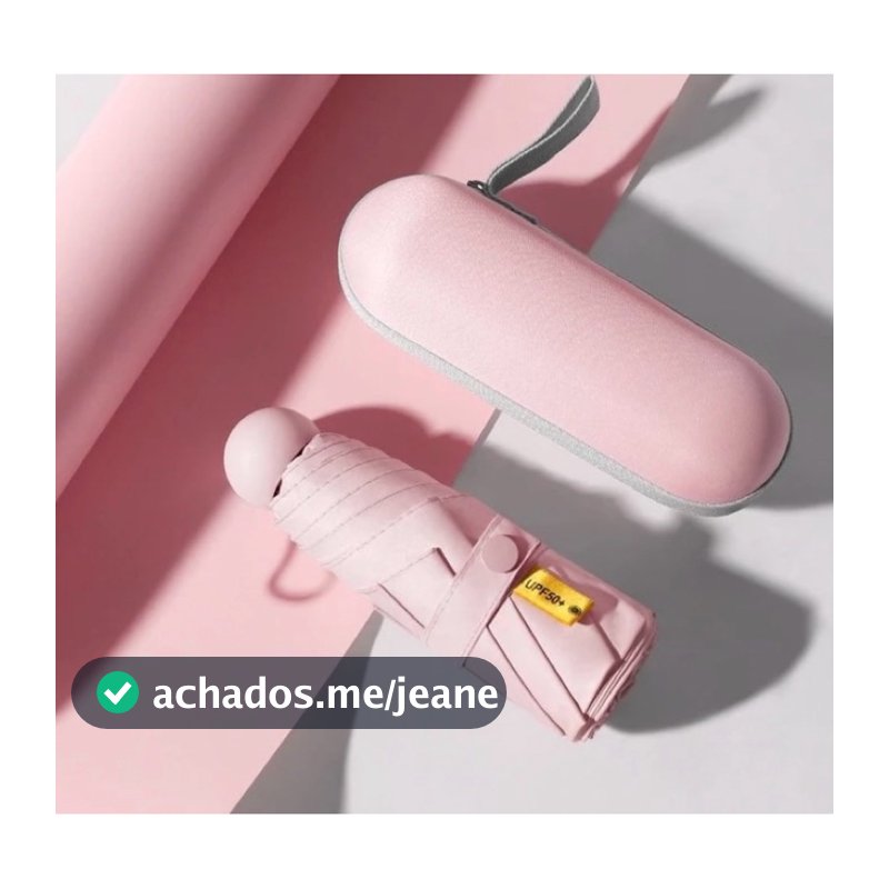 Mini Guarda-Chuva Portátil Dobravel UPF50+ Cápsula Ultra Leve com Estojo – Proteção UV