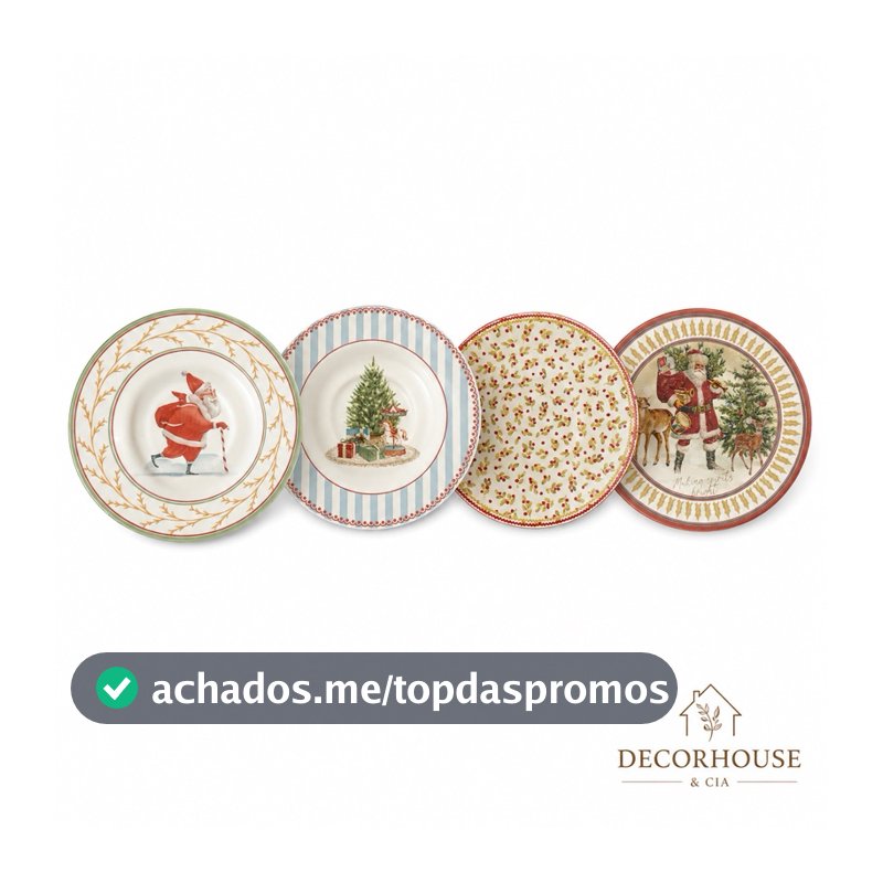 Pires de Chá Decorativo Natalino Alleanza 16 cm – Modelos Variados