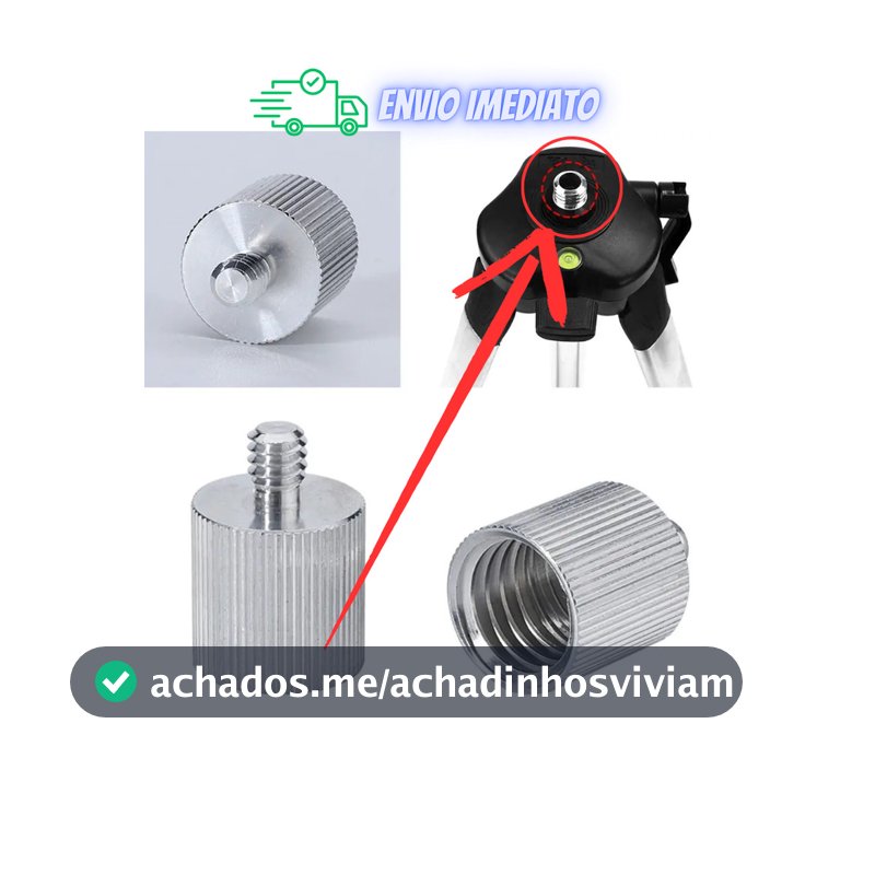 Adaptador conversor para tripé, Suporte Nível laser 5/8 P Câmera Rosca 1/4 Profissional