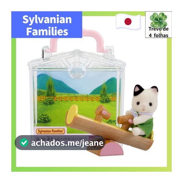 Casa de Bebê Sylvanian Families (Casa de Bebê com Gangorra) B-40 ST Mark Certified, Idade 3+, Brinquedo, Casa de Boneca