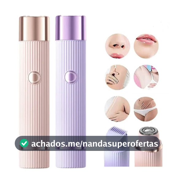 Depilador Eletrico Feminino Recarregável Removedor De Pelos Navalha Dupla Rasoiro Elétrico Sensível e sem Fio