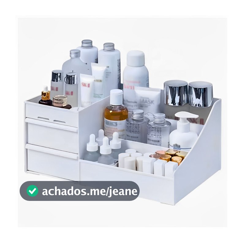Organizador de Mesa Cosméticos Maquiagem Escritório Porta Treco Multiuso Gaveta Porta Caneta Objetos