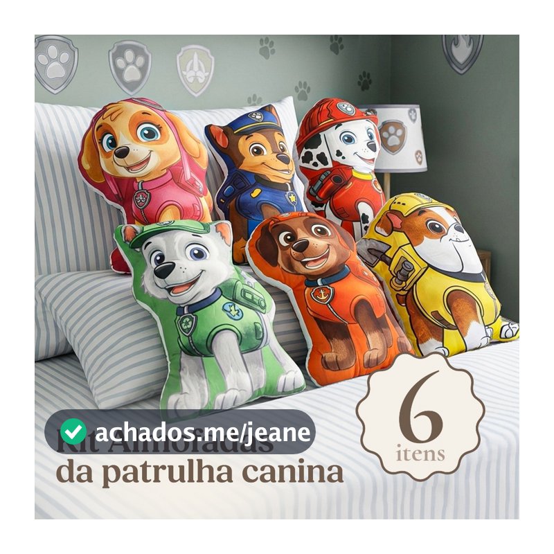 Almofadas Decorativas "PAW Patrulha" em Recorte Irregular | Coleção Filhotes