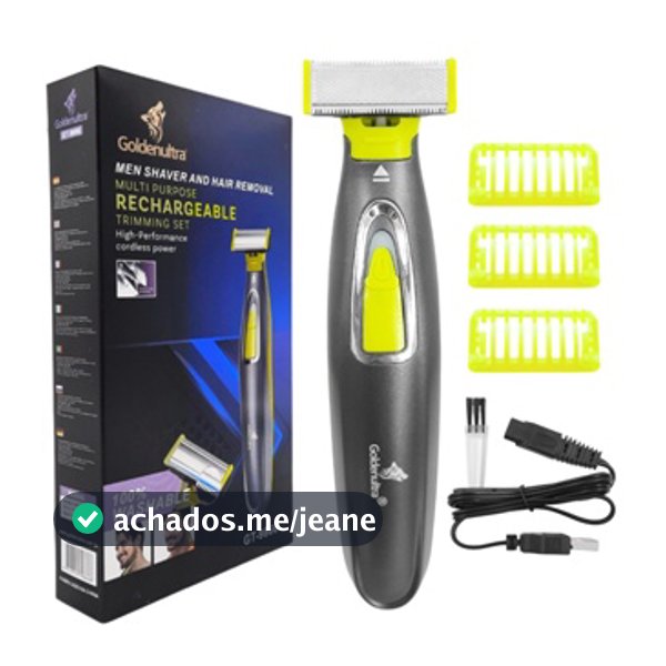 Barbeador Eletrico A Prova D'agua Usb Flexivél Profissional 110V/220V Corpo e Rosto GT-9866