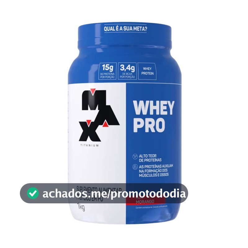 Whey Pro Protein Concentrado - 1kg - Max Titanium