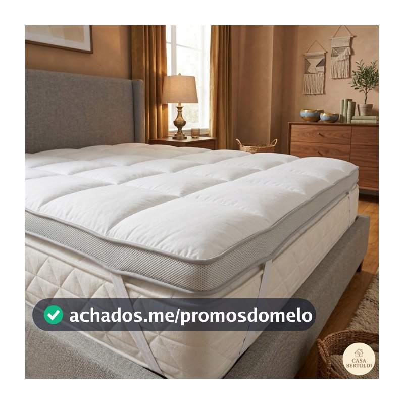 Pillow Top Cama Colchão Solteiro Casal Queen King La Plume Plus 6cm Elástico Branco Macio Grosso