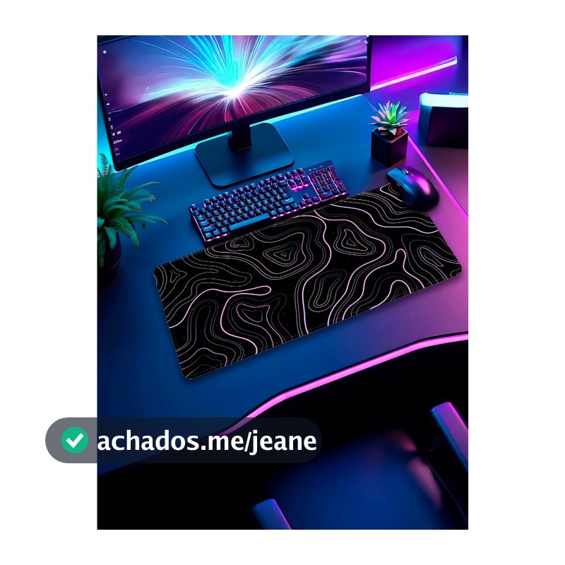 Mouse Pad Gamer Com Costura nas Bordas Vários Tamanhos Tema Anime/Abstrato e outros