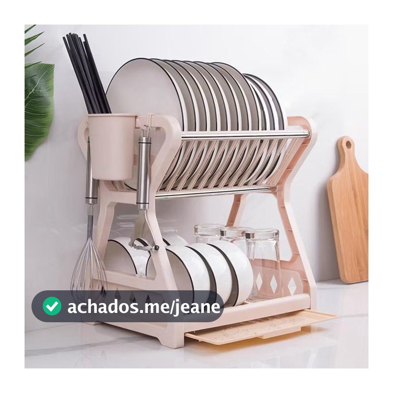 Escorredor De Louça Cozinha Pratos e Talheres Plastico top casa leve home