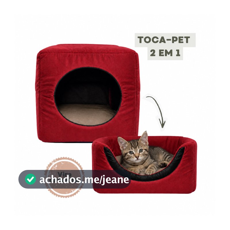 Toca Pet 2 em 1 para Gatos e Cachorros | Casinha Quentinha Inverno | Cama Iglu Macia
