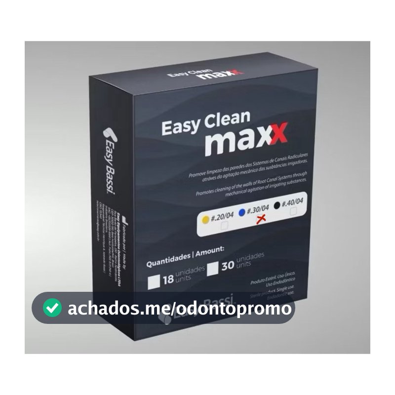 Easy Clean agitador dem canal MAXX, endodontia, blister com 6 UNIDADES , bassi (easy)