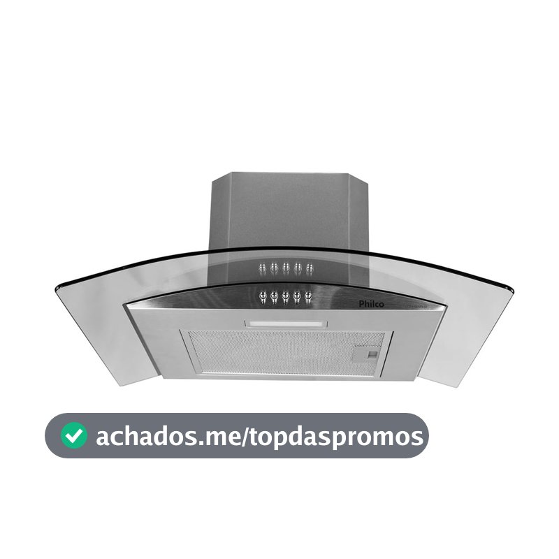 Coifa Philco PCO60G Glass Depurador & Exaustor 60cm Inox