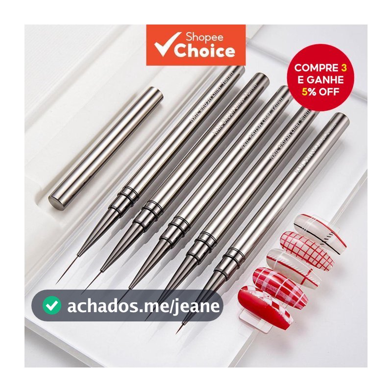 Pincel Para Forro De Arte Em Unhas , 6/9/12/15/18mm , Cabo De Metal , Pintura Acrílica , Listra Francesa , Caneta De Des