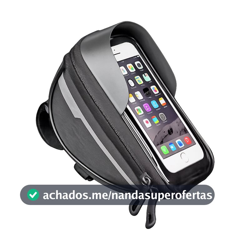 Bolsa de Guidão Bike Bicicleta Suporte de Celular 7 Polegadas Cor Aleatória